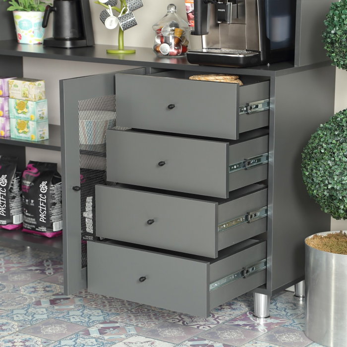 Hanah Home Armario Multiusos Grano 140 - Anthracite